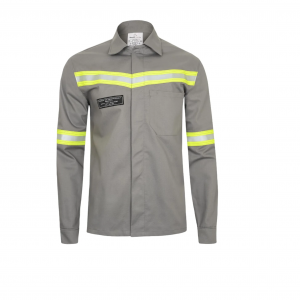 CAMISA ELETRICISTA CINZA RISCO II NR10.