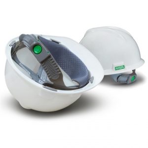 CAPACETE DE PROTEÇÃO M.S.A BRANCO CARNEIRA E JUGULAR.