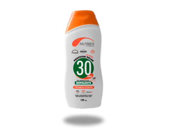 PROTETOR SOLAR FATOR 30 COM REPELENTE DE 120ML NUTRIEX.