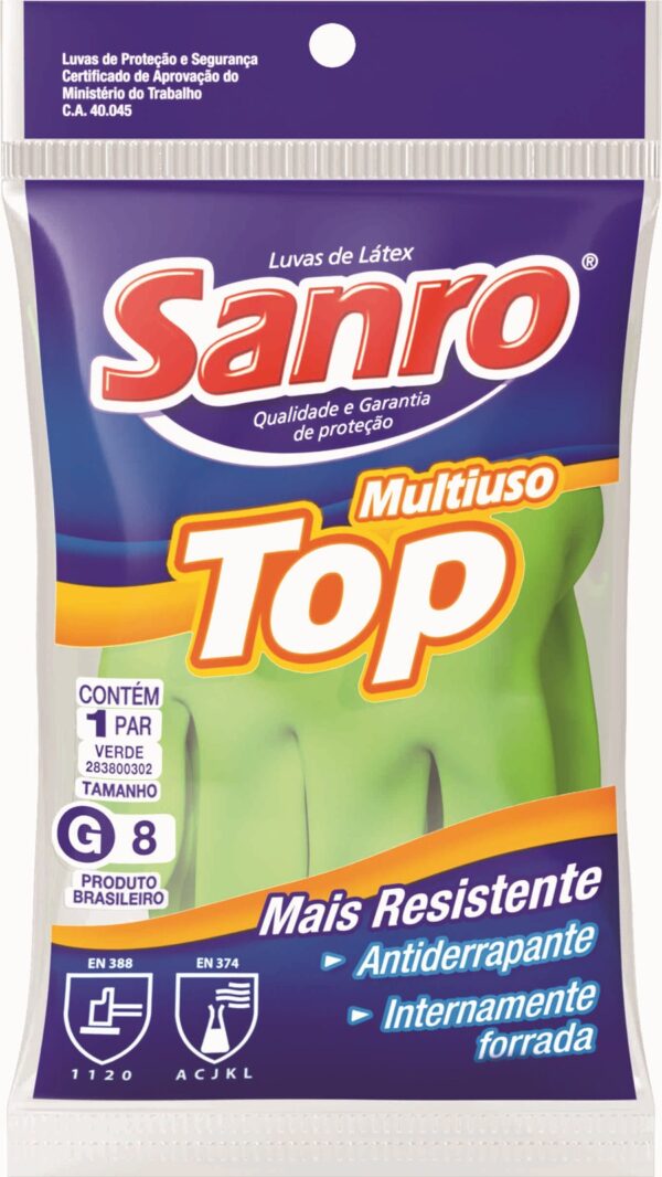 LUVA LÁTEX SANRO TOP VERDE. - Image 6