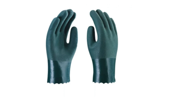LUVA DE PVC VERDE FORRADA