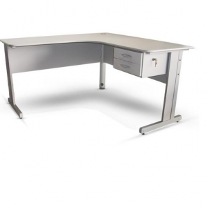 MESA DE ESCRITÓRIO DELTA COM GAVETEIRO.