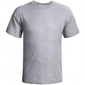 CAMISETA MALHA PV GOLA CARECA - CINZA MESCLA