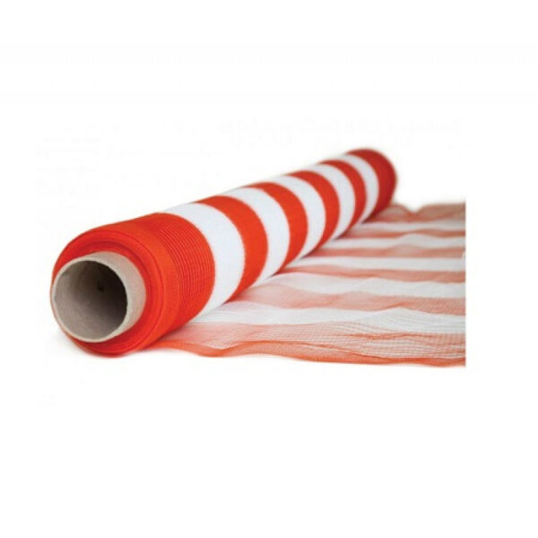 TELA DE PROTEÇÃO TAPUME LEVE LARANJA E BRANCA 1.20X50. - Image 4