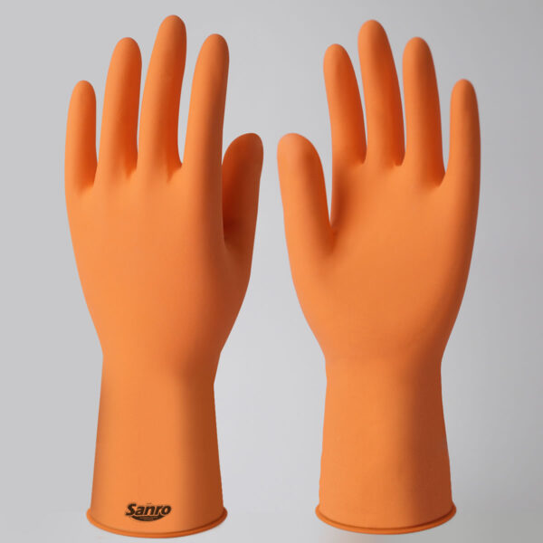 LUVA LÁTEX SANRO PLUS LARANJA. - Image 2
