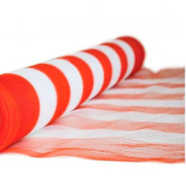 TELA DE PROTEÇÃO TAPUME LEVE LARANJA E BRANCA 1.20X50. - Image 3